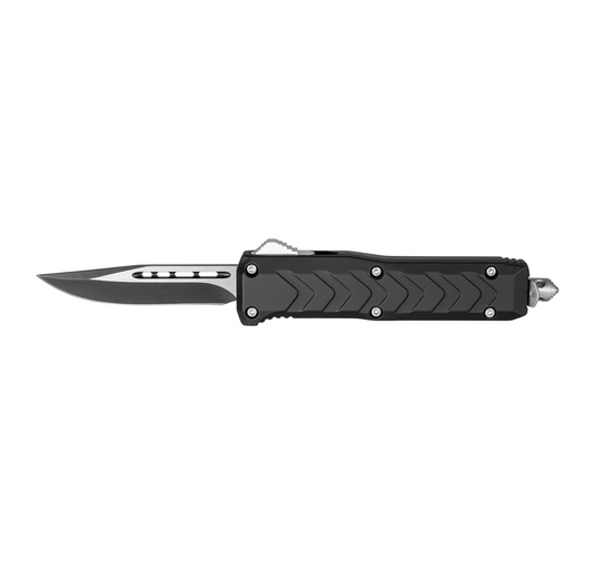 Black Chevron OTF Automatic Knife – Clip Point